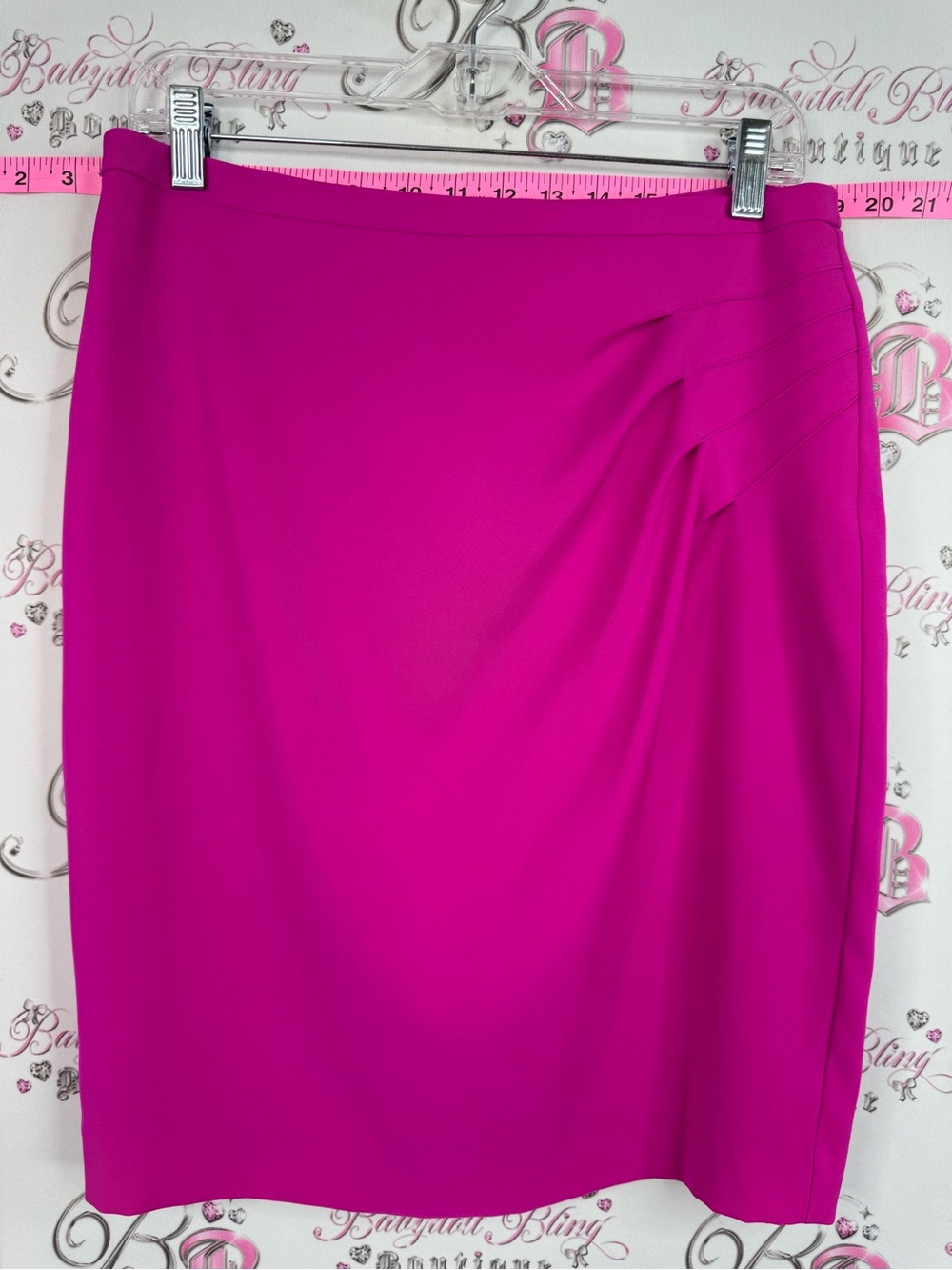Jacob skirt rutched detail pink Bright Fuchsia Pencil Skirt